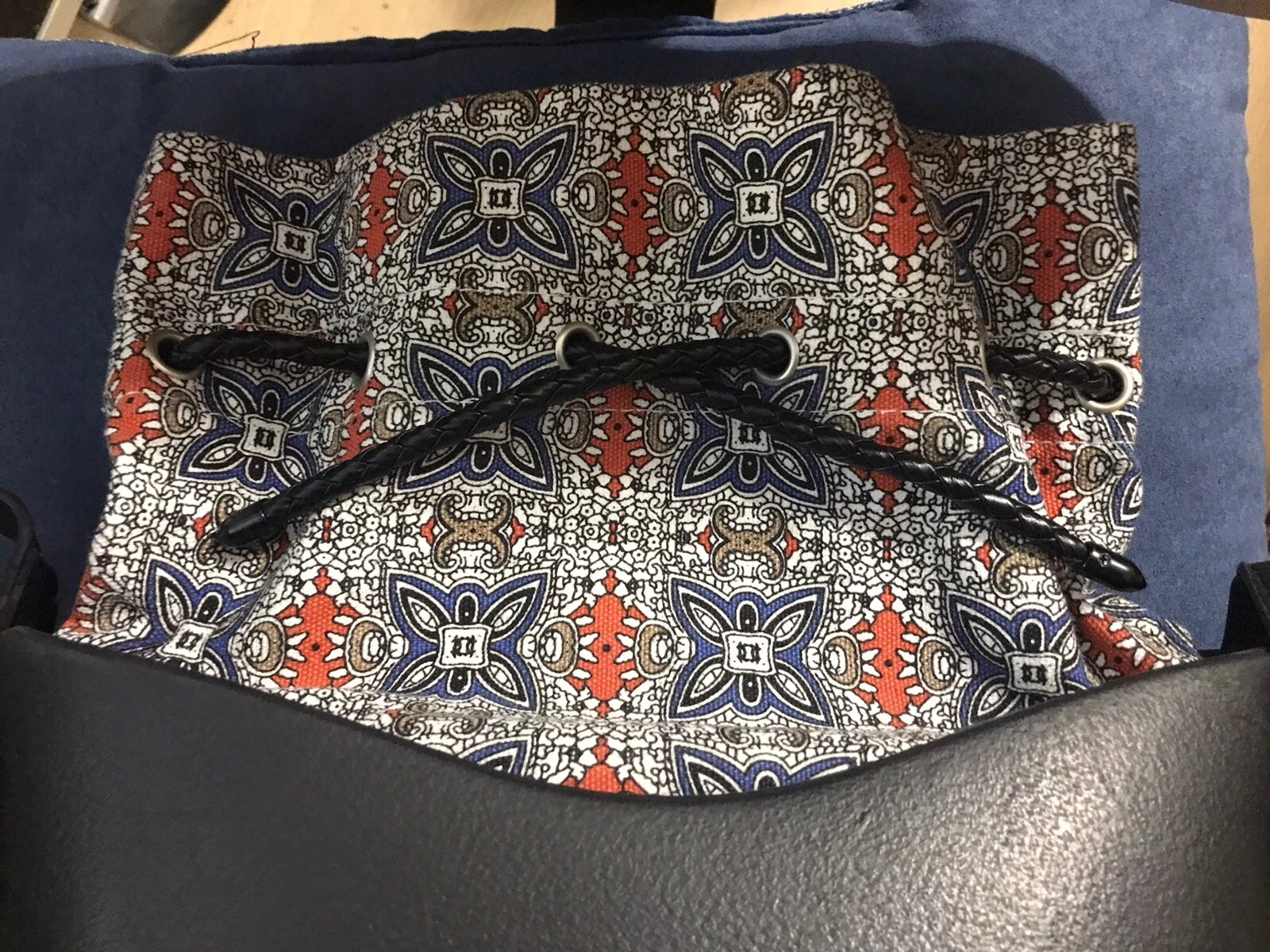 O Bag- Black And Multicolored Purse 11”x7” Rubber Outside - O Bag