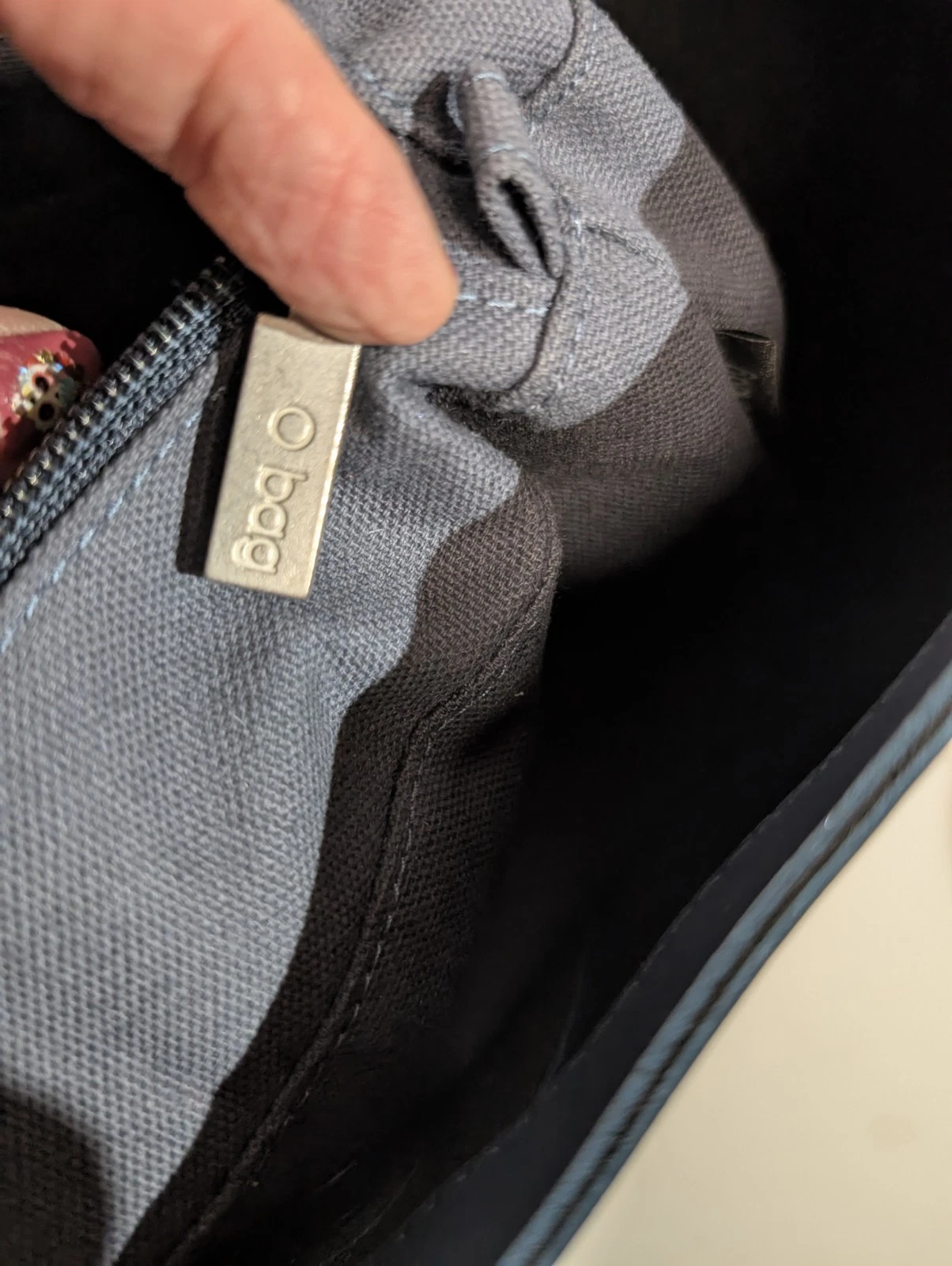 O BAG Unique LG Women's bag Navy W/ Inner bag Silicon Waterproof Double Handles - O Bag