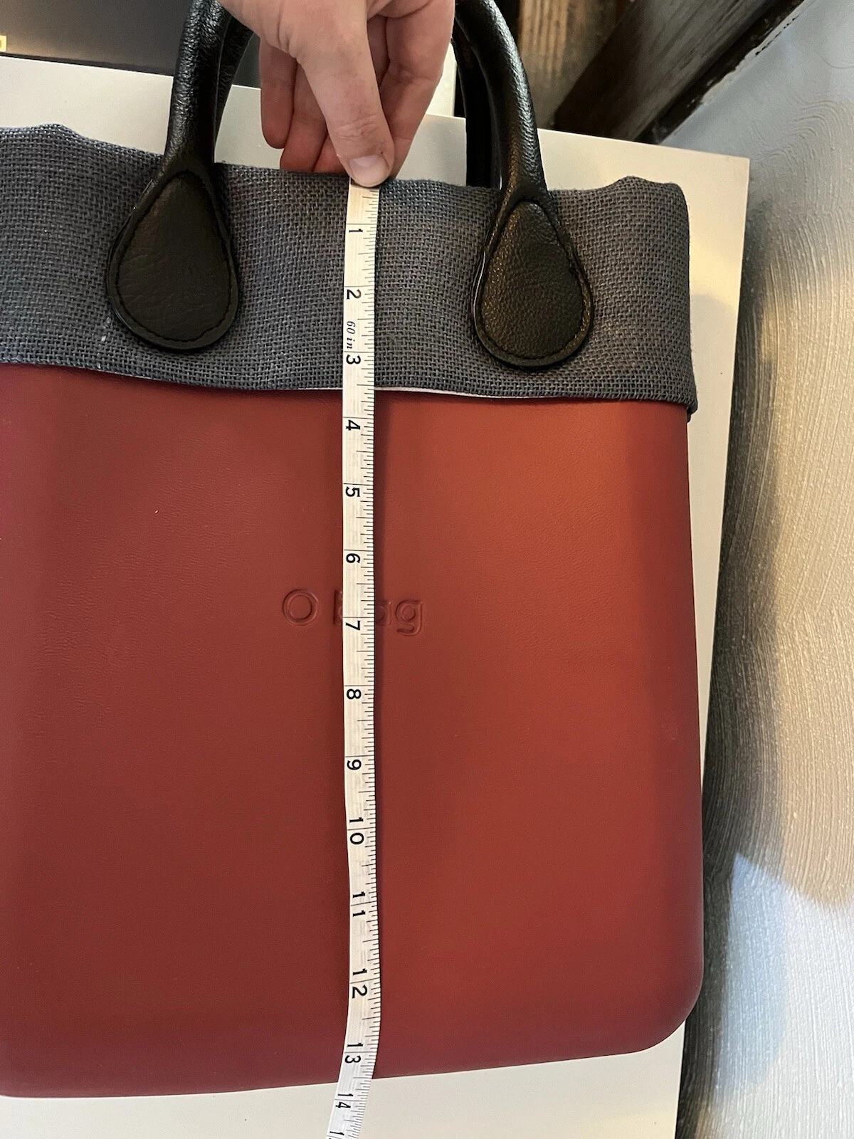 Red O Bag Shoulder Bag Double Handle Waterproof Purse Reusable Durable Basic - O Bag