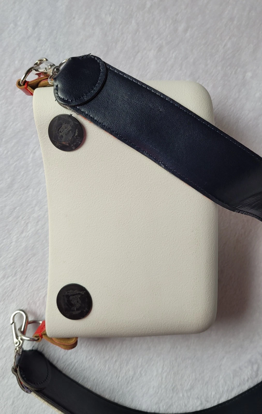 Two Bags O Bag Italy Eva Dark Gray/White/ Crossbody/Shoulder Bag - O Bag