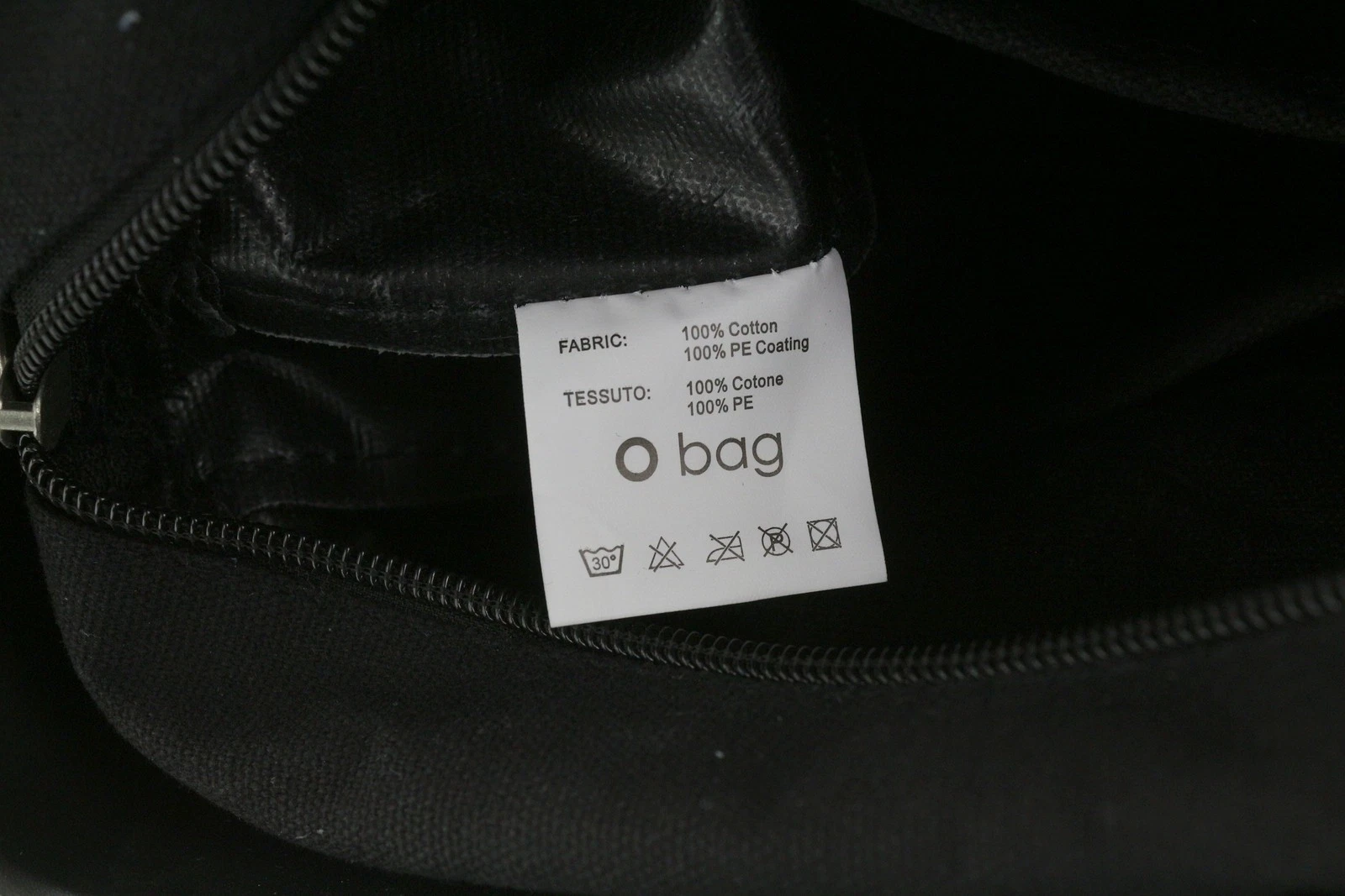 O Bag Chic Women's Bag OS Black Pattern Tote Bag Double Handles Inner Square - O Bag