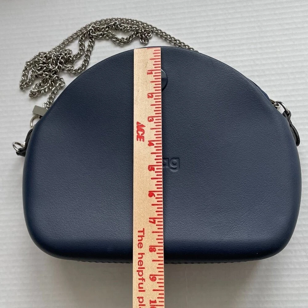 OBag Moon Bag Blue Silver Chain Crossbody - O Bag