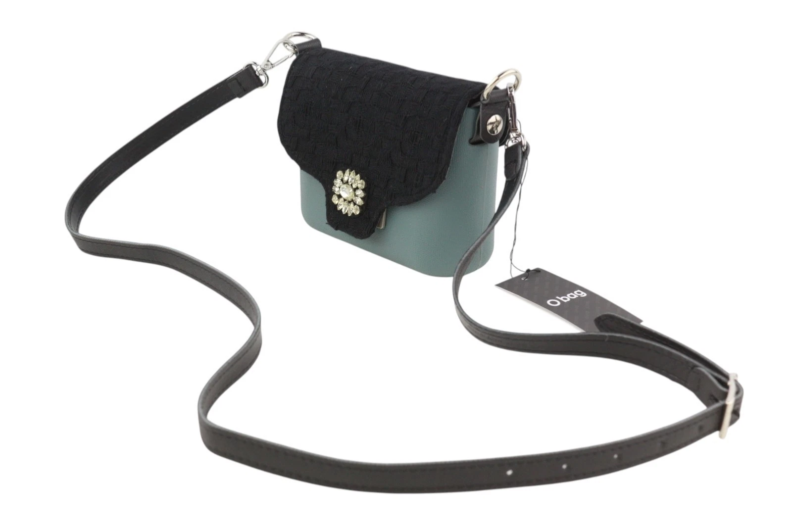 O bag Micro Pocket Mix Women's OS Rhinestone Strap Small Adjustable Crossbody - O Bag
