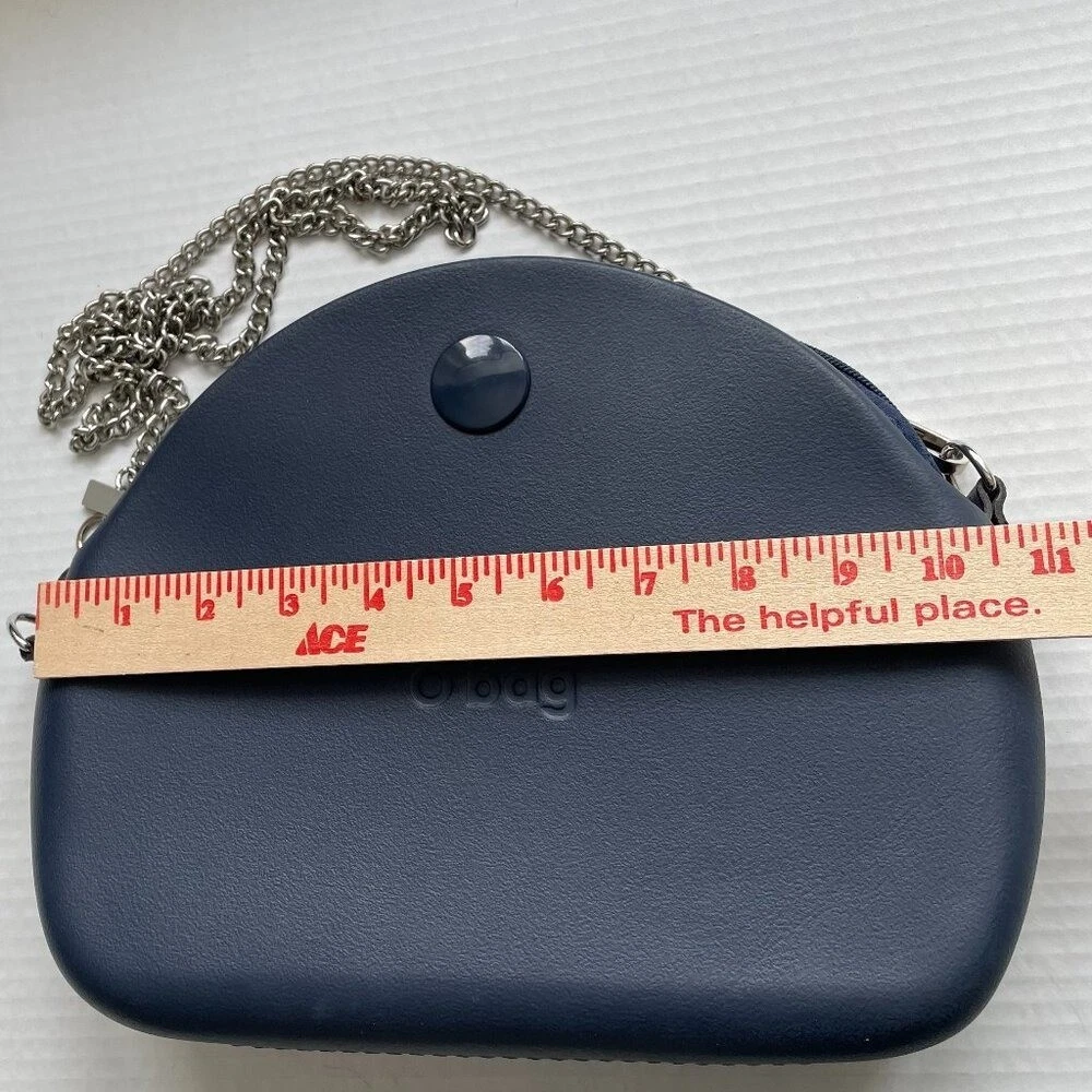 OBag Moon Bag Blue Silver Chain Crossbody - O Bag