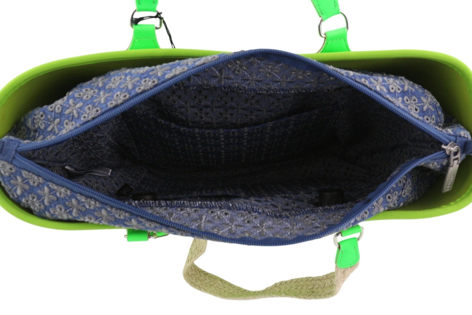 O Bag Armenia Women's Bag OS Neon Green Inner Double Handle Tote Bag Logo - O Bag