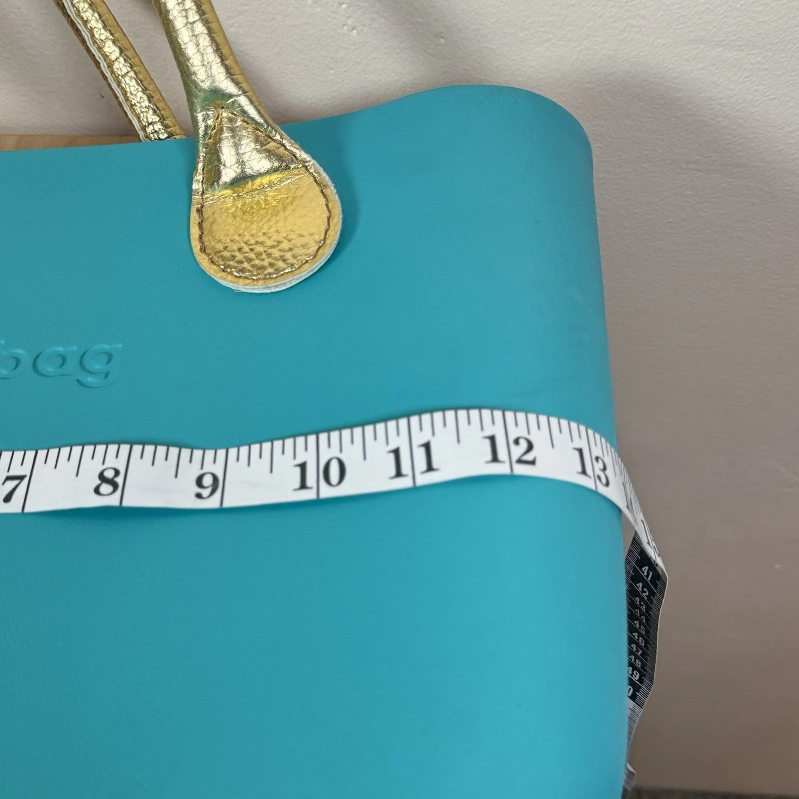 O Bag Women's Large Tote Bag Turquoise Interchangeable Handles 2 Sets Italy - O Bag