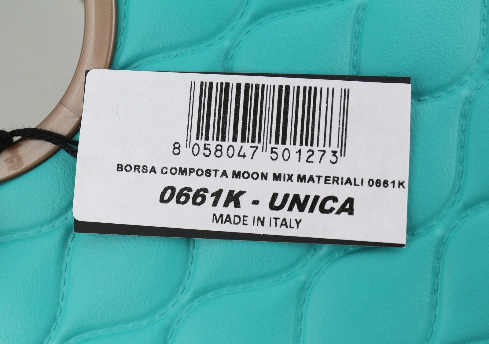 O Bag Moon Women's Bag OS Blue Mint Quilted Handle Inner Pocket - O Bag