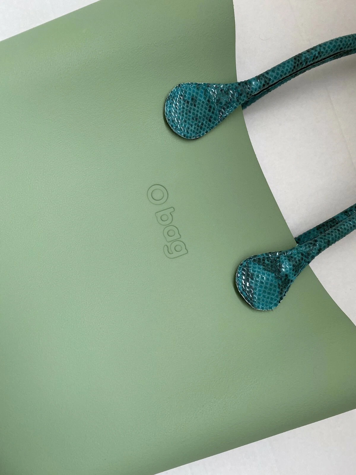 Obag Italy Eva Compound Tote Sage Green With Liner 16W x 12H x 4D - O Bag