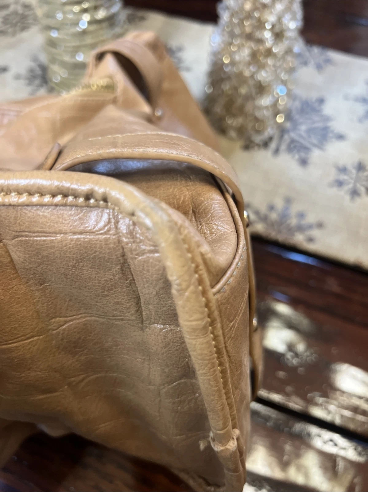 “O BAG “ ITALIAN MADE BAG Croc Embossed Buckle Style Handbag Shoulder Bag - O Bag