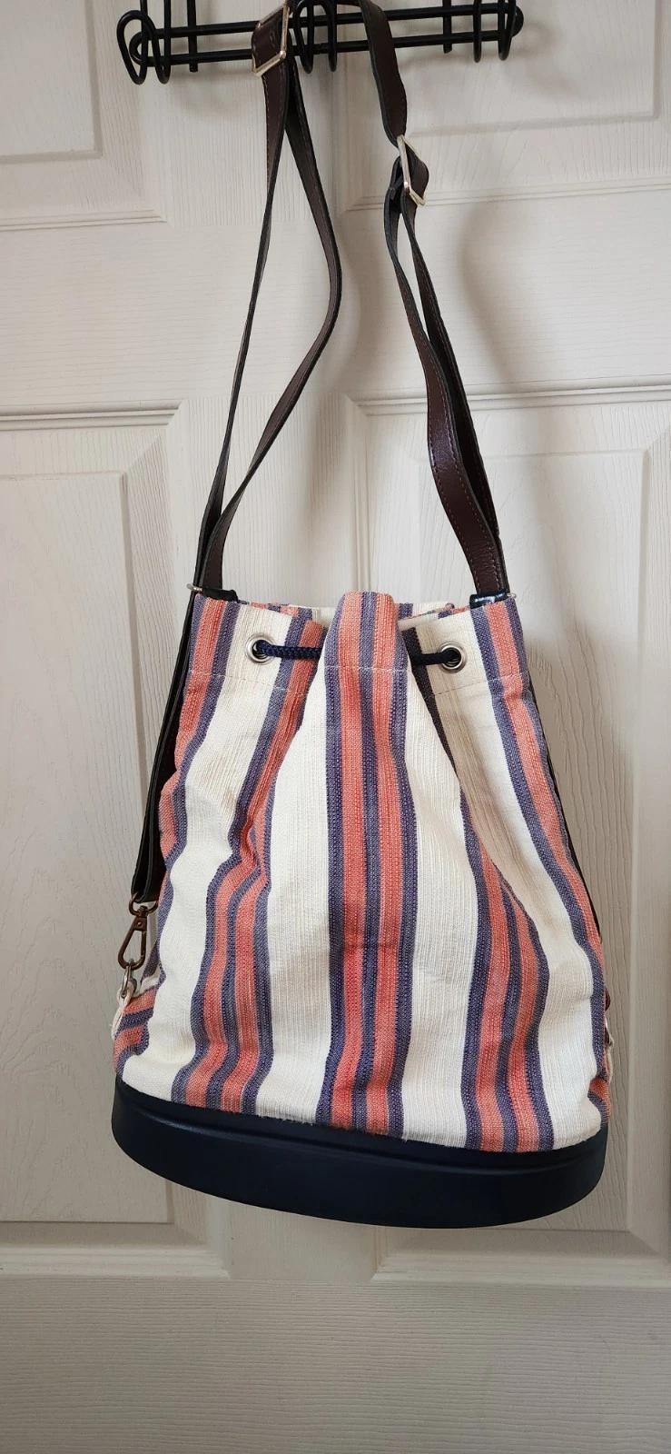 O Bag Bucket Backpack Canvas/Rubber W/Adjustable Removable Strap Made In Italy - O Bag