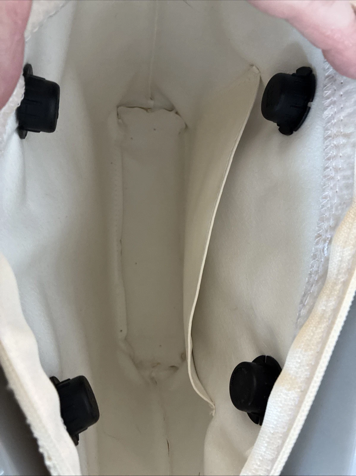 Gray O Bag Classic Lightweight Zip Top Tote Bag Rope Handles With Dust Bag - O Bag