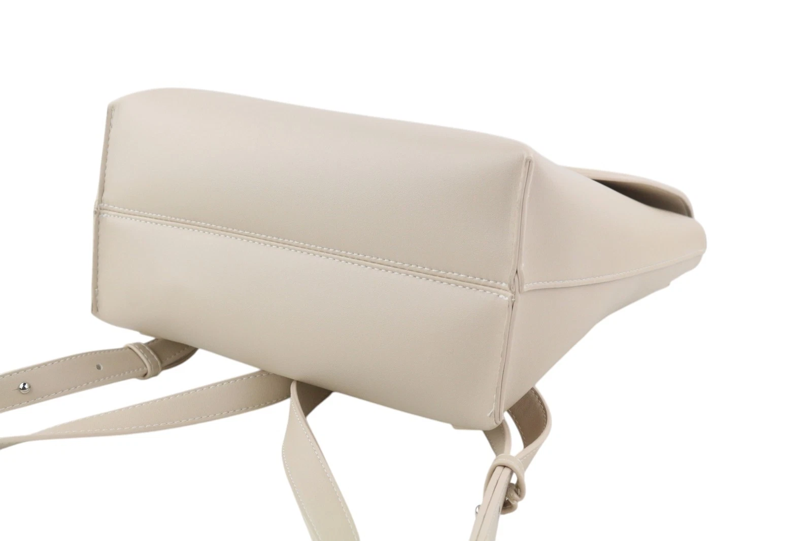 O Bag Zaino Women Bag OS Light Beige Double Handle Backpack Magnetic Closure - O Bag