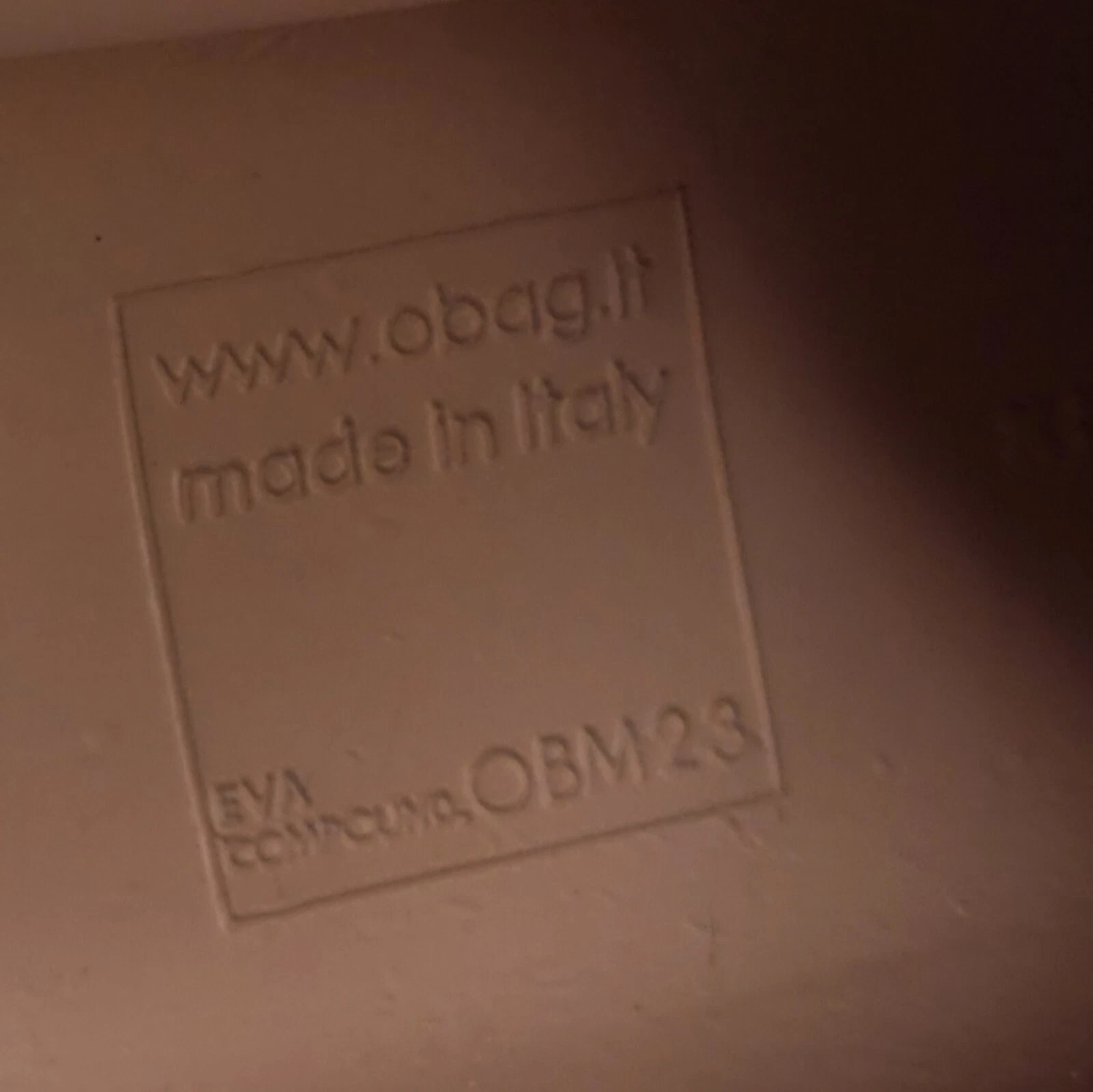 OBag Pink Tote Double Rope Handles Made in Italy Fullspot Shoulder 11 x 14 x 3.5 - O Bag