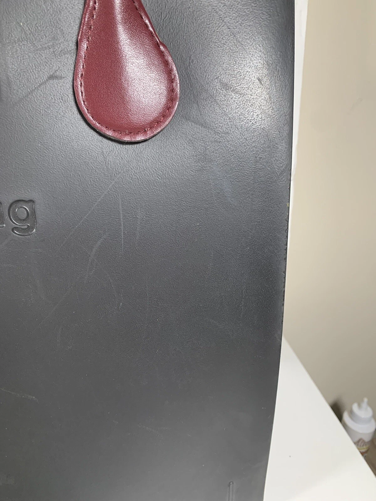 oBag Classic Black/Plum Purple Handles Large Bag Tote Italy AS-IS O Bag - O Bag