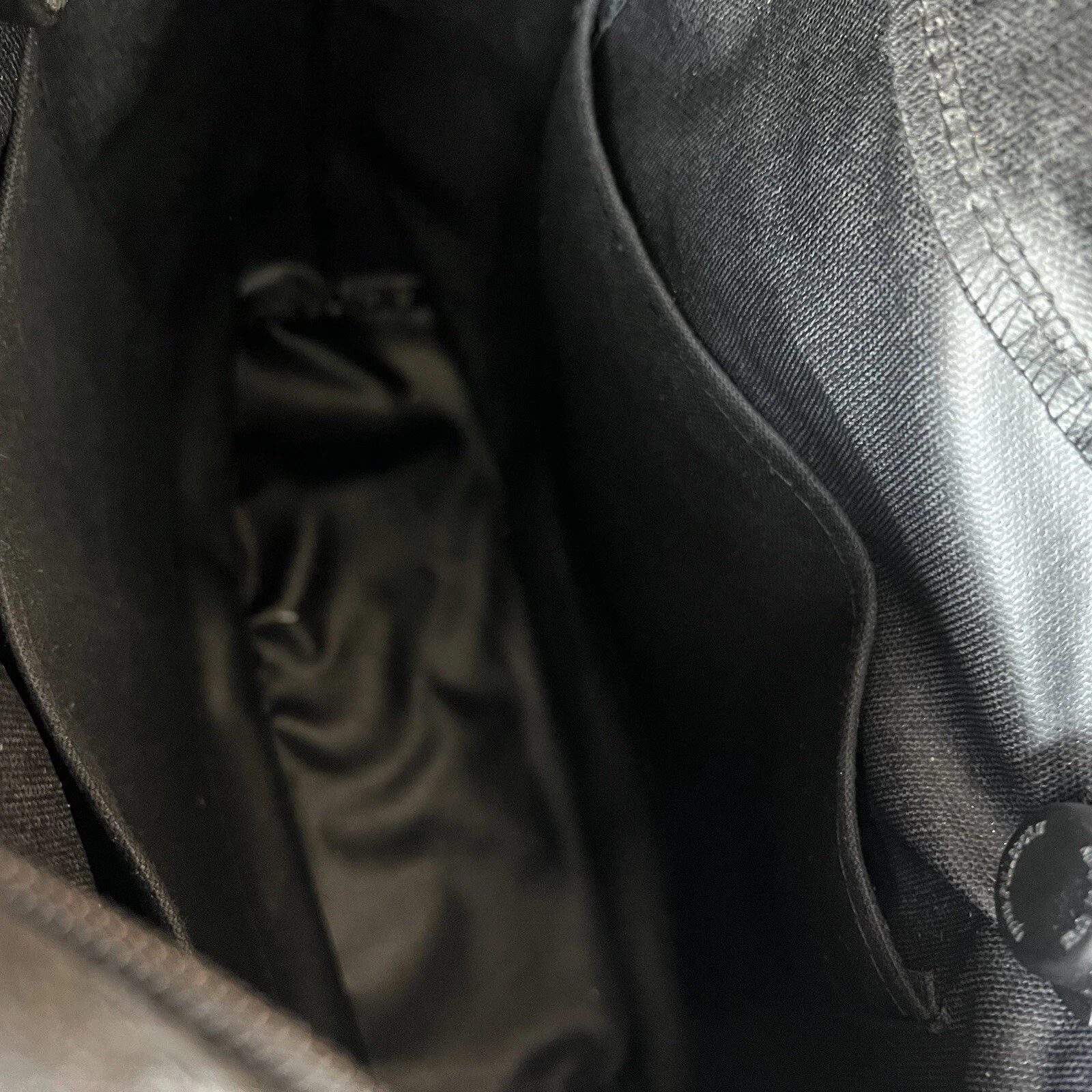 O bag Obag Italy Bronze Brown / Black Handles & Tweed Insert Tote Purse Handbag - O Bag