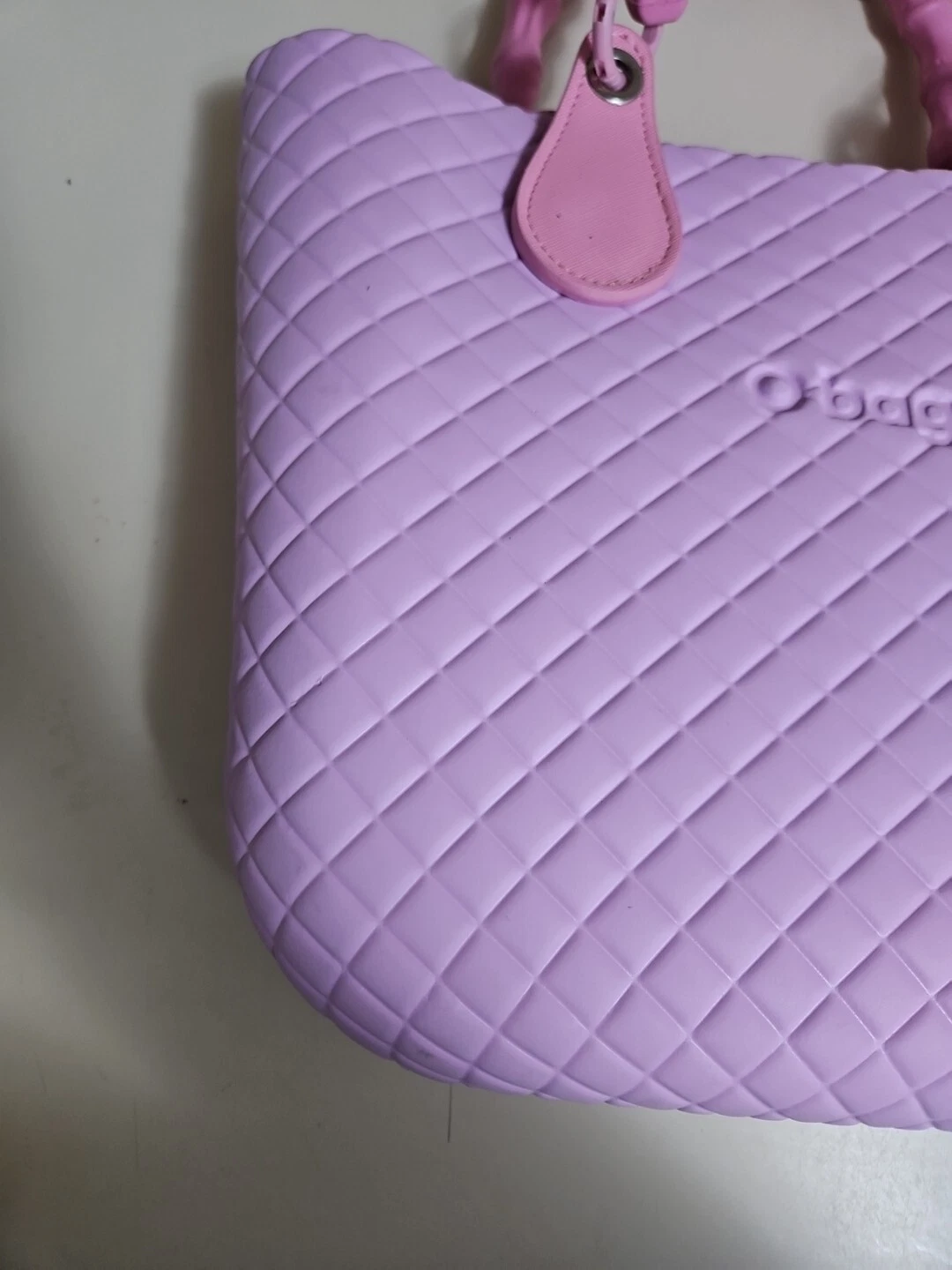 O Bag Tote Lilac Purple Washable Double Shoulder Handbag Lined Beach Scene Tote - O Bag