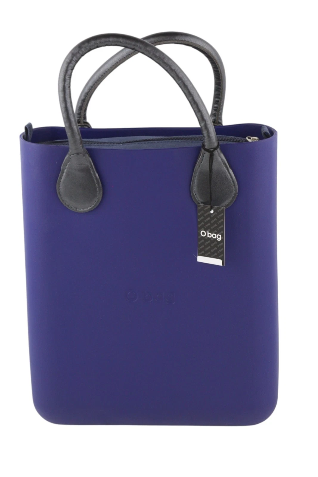 O Bag Chic Women Bag OS Blue Double Handles Inner Pouch Compact Square Tote - O Bag