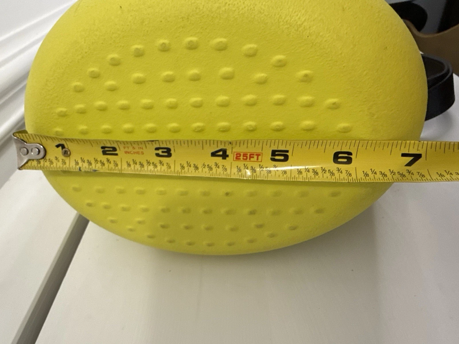 ✿ O bag Mini Bucket Bag Yellow Rubber Body Brown Leather Strap Crossbody Italy - O Bag