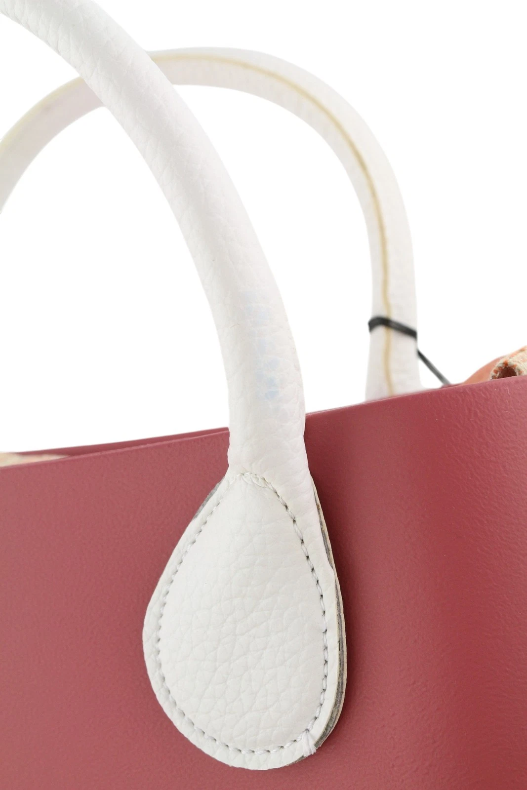 O Bag Chic Women Bag OS Pink Twin Handles Inner Pouch Mini Square Tote Casual - O Bag